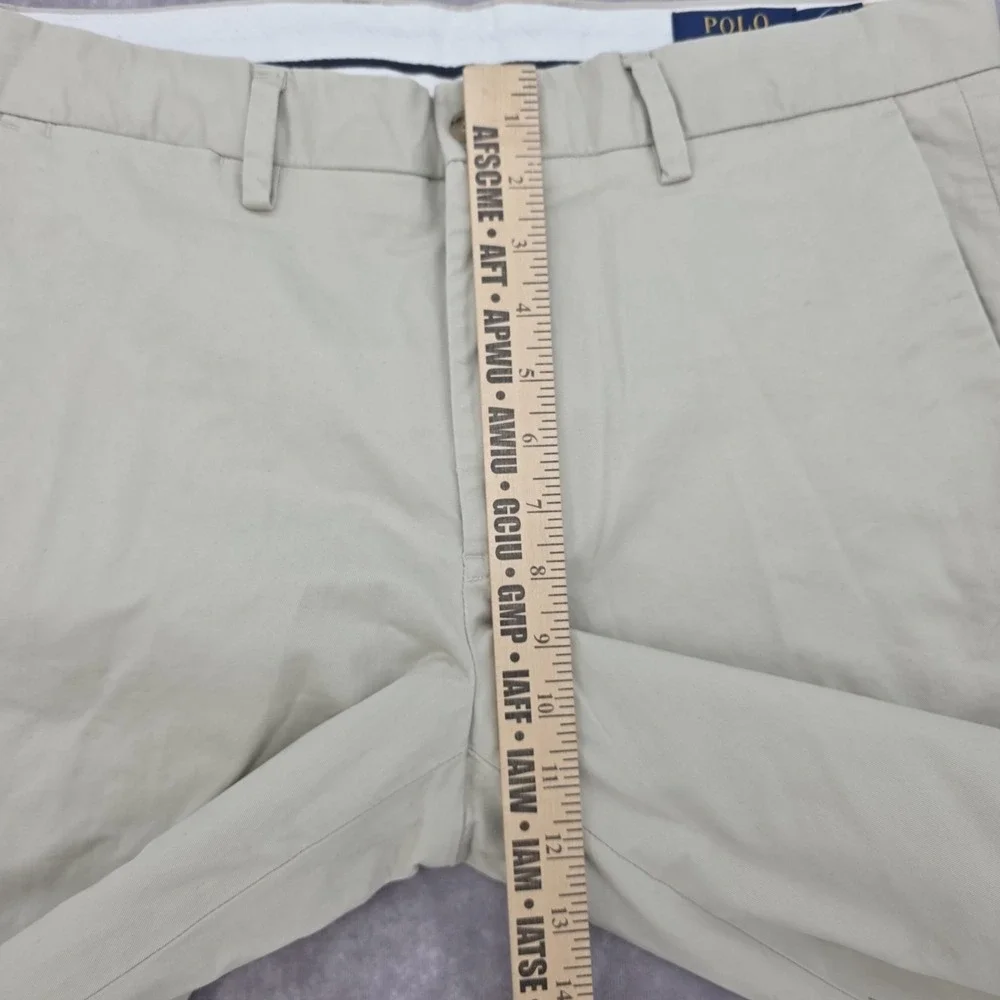 Polo Ralph Lauren Chino Pants Mens 33x32 Stretch Straight Fit Beige Khaki Tan